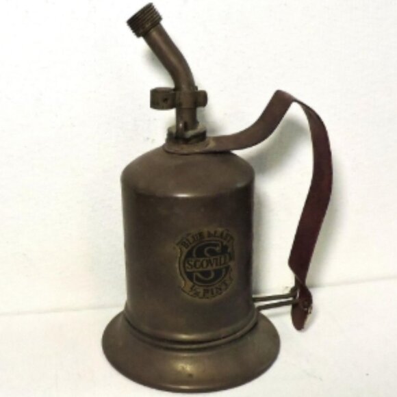 Vintage Blow Torch Scovil Blue Blast 1/2 Pint Tools Industrial Decor Rep… - Picture 2 of 7